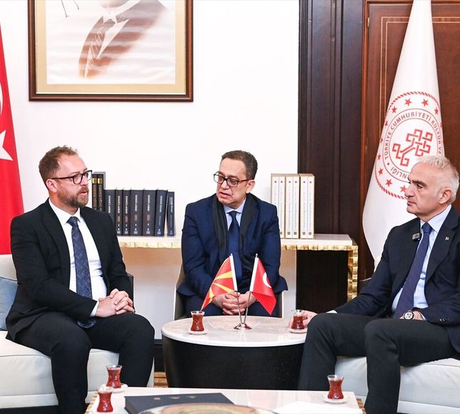 Kültür ve Turizm Bakanı Ersoy, Kuzey Makedonyalı mevkidaşıyla bir araya geldi