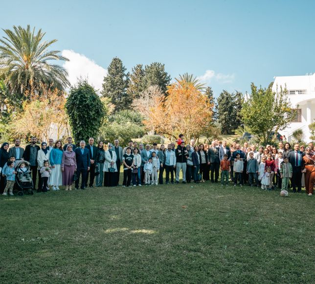 Tunus'taki Türk toplumu bayram coşkusunu Büyükelçilikte yaşadı