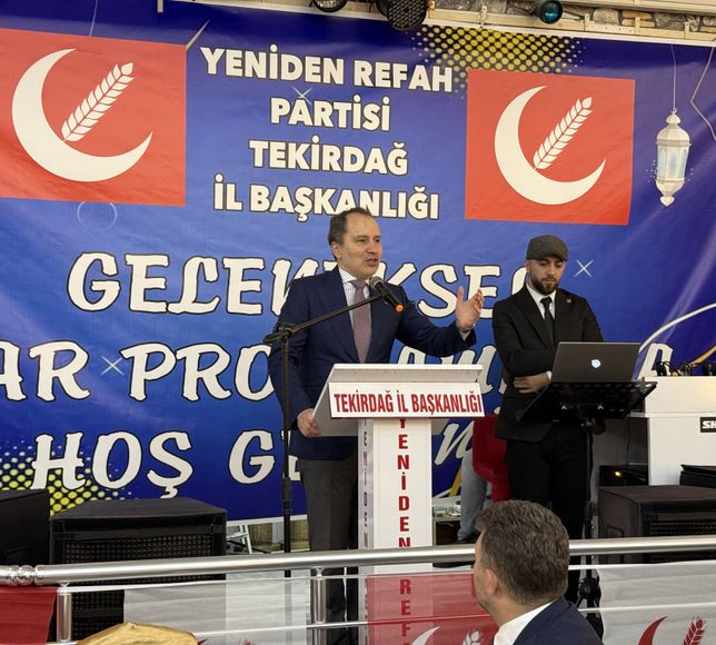 Yeniden Refah Partisi Genel Başkanı Erbakan, Tekirdağ'da iftar programına katıldı