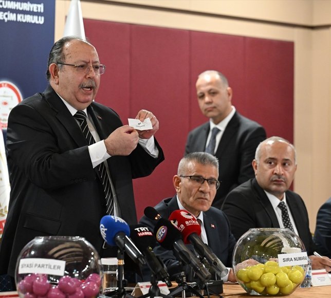 6 beldede 7 Haziran'da yapılacak ara seçimlere katılacak partilerin oy pusulasındaki yerleri belirlendi