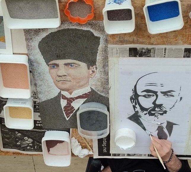 Atık mermerleri sanat eserine dönüştürüyor