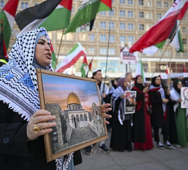 Berlin'de Filistinlileri hedef alan idam yasası protesto edildi