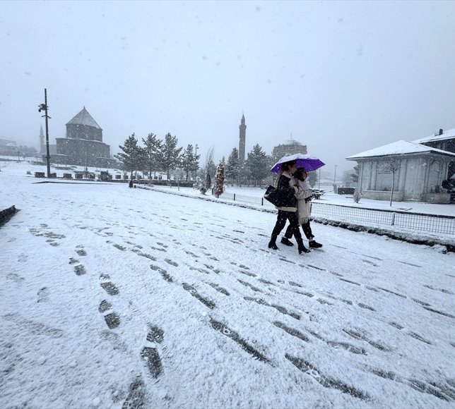 Erzurum, Kars ve Ardahan'da yoğun kar etkili oluyor