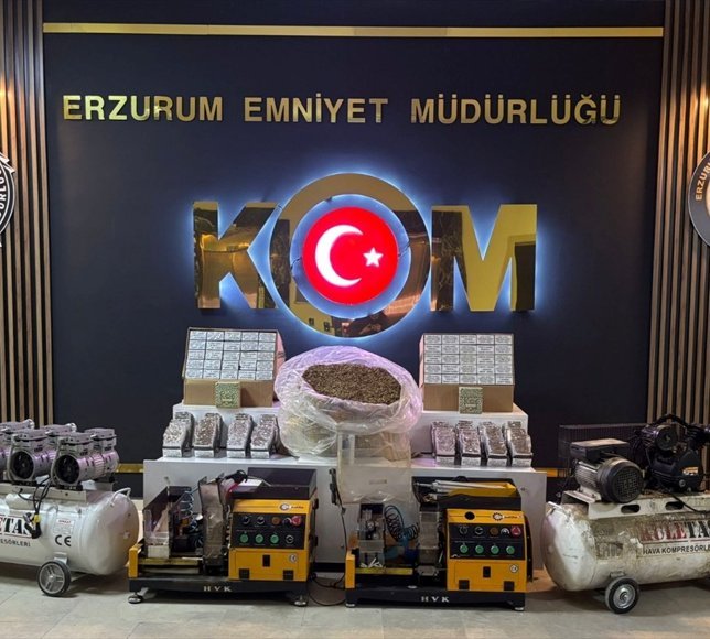 Erzurum'da kaçakçılık operasyonunda 2 şüpheli gözaltına alındı