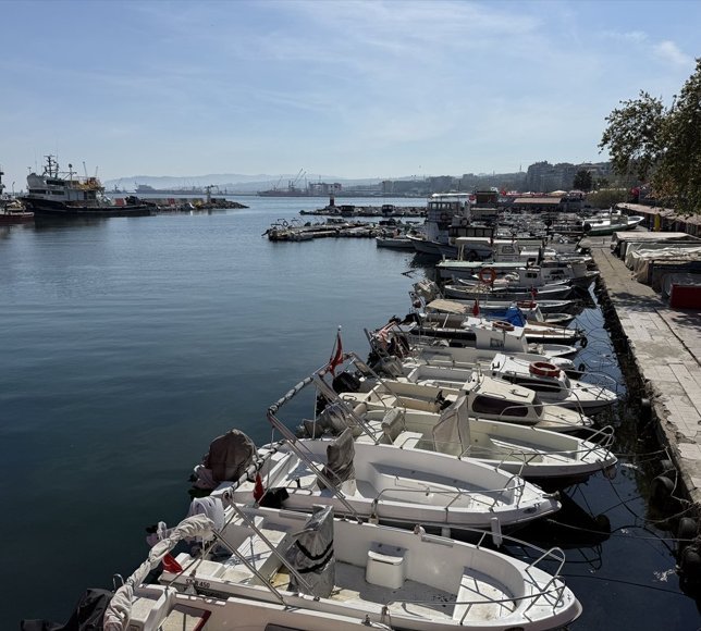 Tekirdağ'da küçük tekneli balıkçılar istavrit ve sardalya için ağ atıyor
