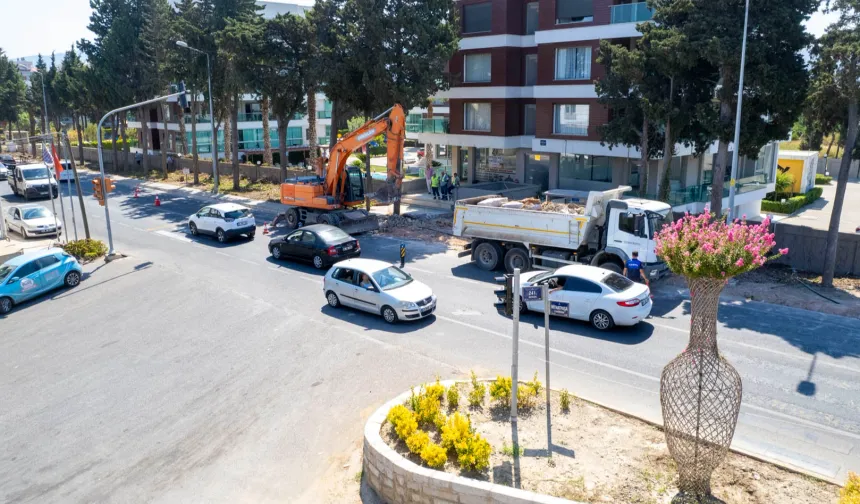 İzmir Güzelbahçe'de ana arterler yenileniyor