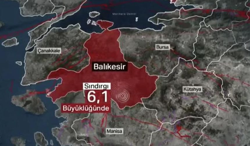 Balıkesir'de 6,1 büyüklüğünde deprem: İstanbul, İzmir ve Bursa'da da hissedildi