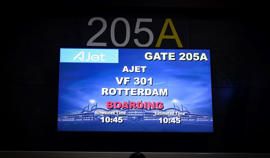 AJet'in İstanbul-Rotterdam seferleri başladı