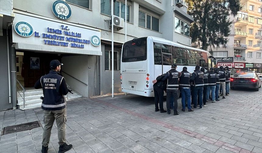 İzmir'de suç örgütüne yönelik operasyonda 7 şüpheli tutuklandı