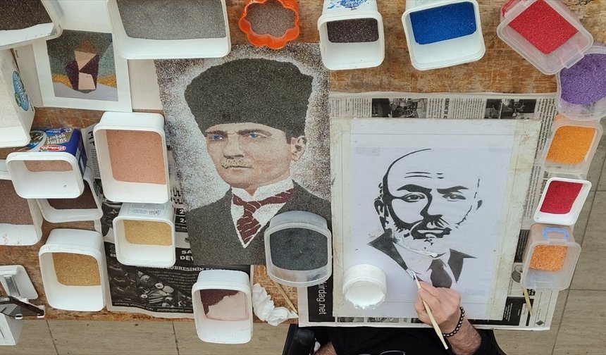 Atık mermerleri sanat eserine dönüştürüyor