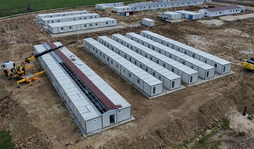 Karmod Edirne'de konteyner şantiye mobilizasyon yapıları kurdu