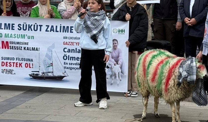 Kayseri'de Gazze'ye destek için bağışlanan koyun 100 bin liraya satıldı