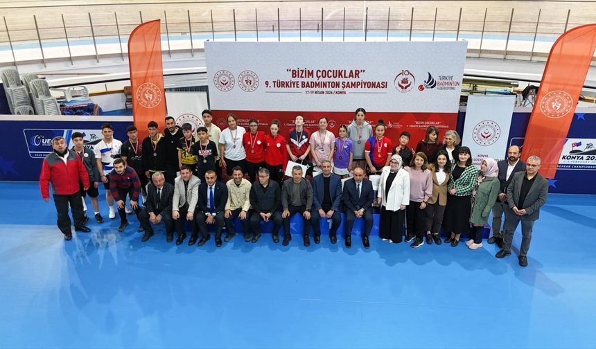 Konya'da 'Bizim Çocuklar 9. Türkiye Badminton Şampiyonası' tamamlandı